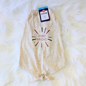 Shine Bright Cream Dog Tee Top Paw Small Shine Bright New With Tag